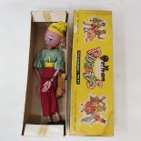 A Pelham puppet, LS Boy, in original yellow box