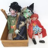 A Pelham puppet, Giant, a Little Red Riding Hood and a Green Witch (no box) (3)