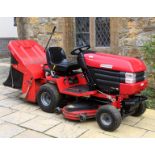 A Westwood T1600 ride on lawn mower, with a grass box
