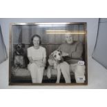 A silver mounted photograph frame, marks rubbed, probably 1950/60's, 30.5 x 38.5 cm