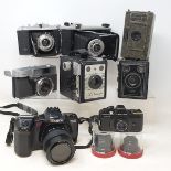 A large group of cameras and accessories (qty)