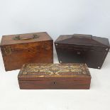 Assorted rosewood, walnut and other boxes (2 boxes)