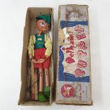 A Pelham puppet, Tyrolean Boy, in original brown box