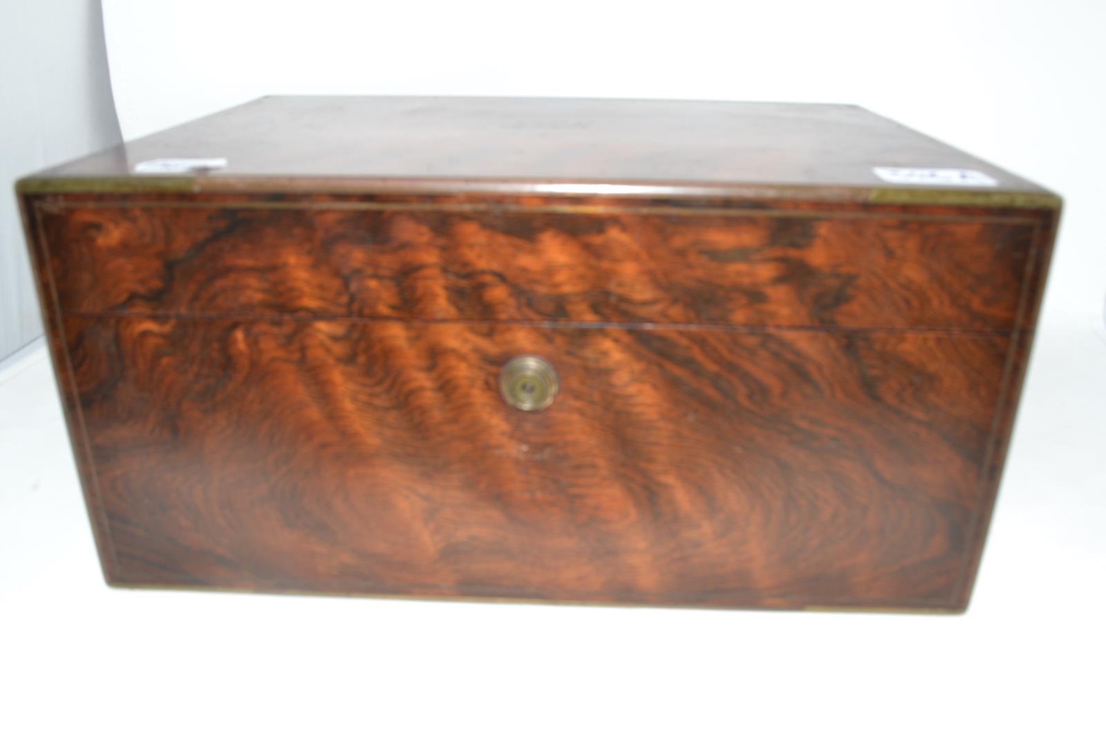 A Victorian rosewood travelling dressing case, the silver mounts initialled and ingraved scrolling - Image 2 of 11