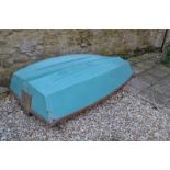 A fibre glass dinghy, 238 x 113 cm