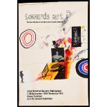 An early David Hockney poster, towards art?, the contribution of the RCA to the Fine Arts 1952-62.