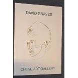A poster for a David Graves Exhibition at Chenil Art Gallery, a signed poster for an exhibition by