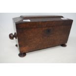 A Victorian Pollard oak tea caddy, some loss, 39 cm wide