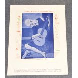 David Hockney, a poster, 'the Blue Guitar', exhibition at Gallery One San Jose State University,