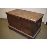 A Victorian elm blanket chest, 84 cm wide