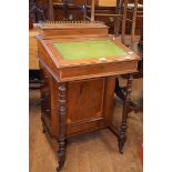 ***WITHDRAWN***An Edwardian inlaid mahogany Davenport, 54 cm wide