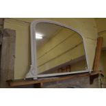 A Victorian overmantel mirror, later painted, 138 cm