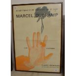 A lithograph poster, for Marcel Duchamp 'ready-mades et Editions de et sur', 69 x 47 cm
