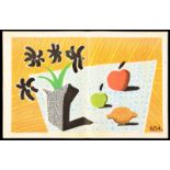 After David Hockney (b. 1937), 'Two Apples & One Lemon & Four Flowers', offset news print
