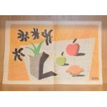 After David Hockney (b. 1937) 'Two Applies & One Lemon & Four Flowers' offset newsprint