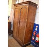 A Victorian mahogany two door wardrobe, 133 cm wide