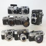 A group of assorted cameras and accessories (box)