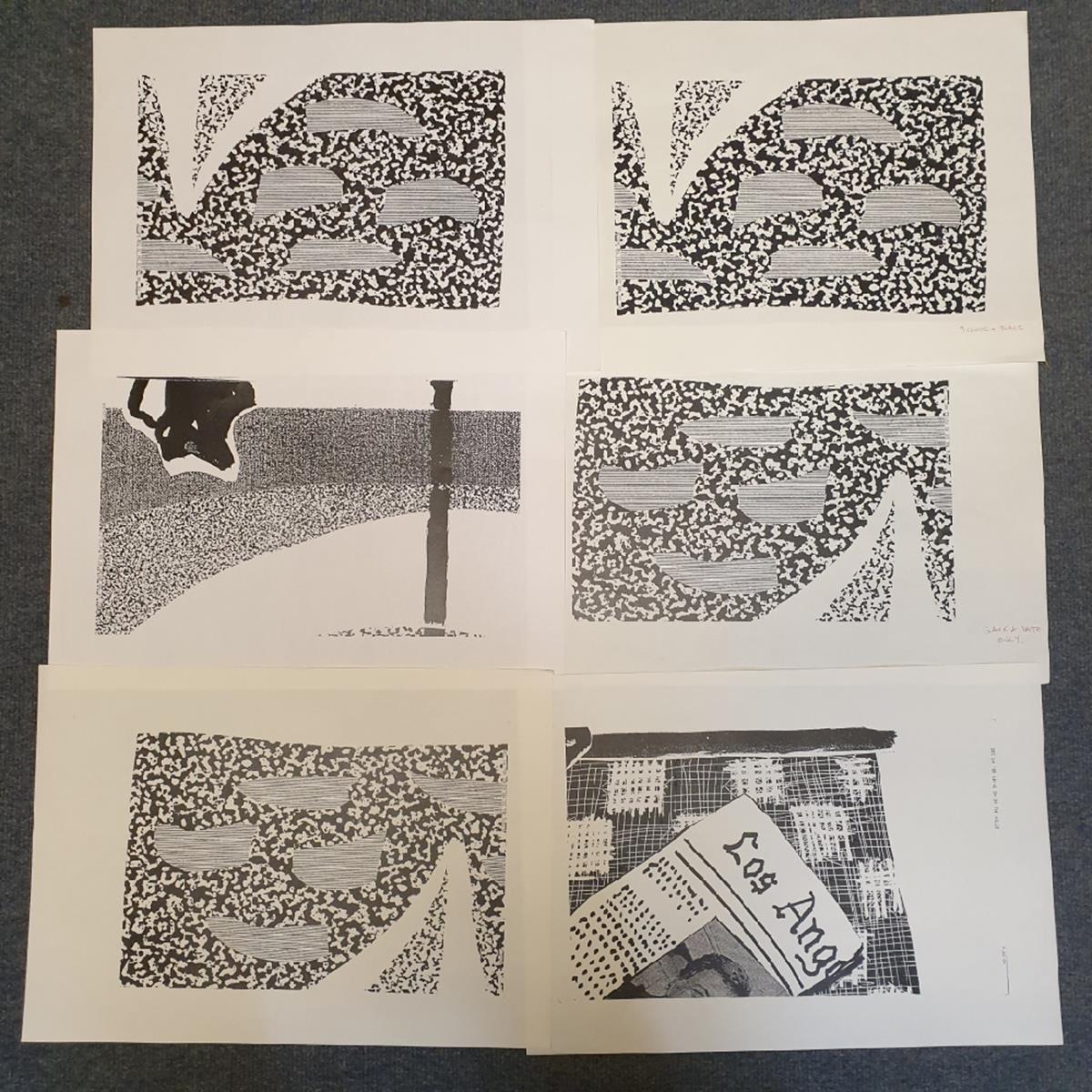 After David Hockney (b. 1937), a series of twenty six fax photocopies, assorted designs and