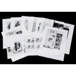 After David Hockney (b. 1937), a series of thirteen photocopied fax copy pictures, many depicting