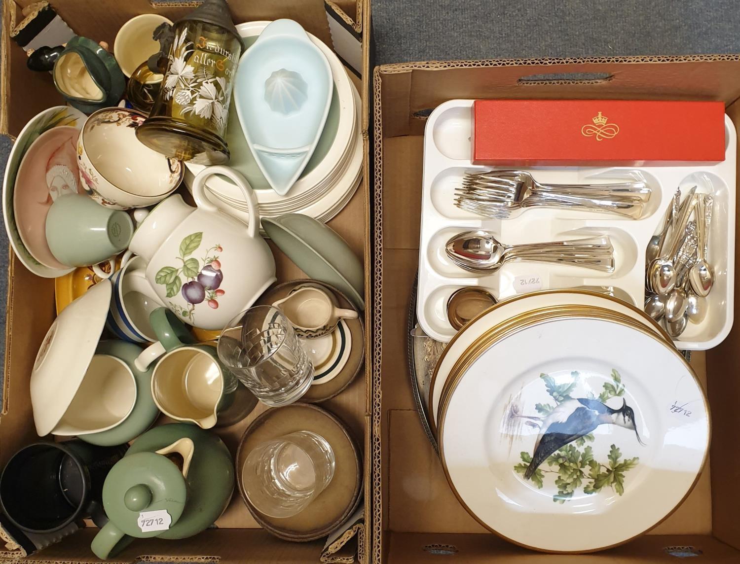 Assorted ceramics, glass, a part table service of plated cutlery, pictures and other items (qty)