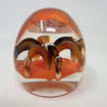 A Paul Ysart fountain paperweight, the underside with a cane inscribed H, 7.5 cm high See