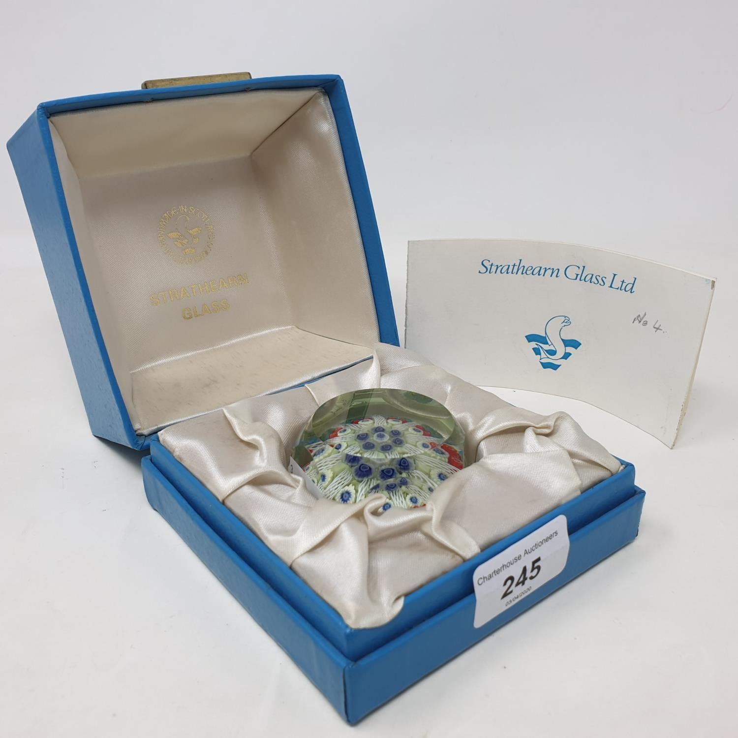 A Strathearn glass paperweight, limited edition no. 4/150, dated 1978, boxed, with certificate - Image 4 of 4