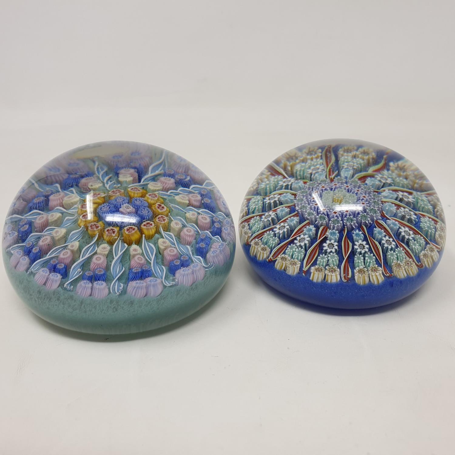 A Perthshire Millefiori glass domed paperweight, and another similar Perthshire paperweight (2) - Image 2 of 2