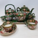 A group of 19th century Mason's Ironstone China, to include, two handled tray, 45 cm wide, three