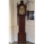 A longcase clock, the 32 cm arched square brass dial signed Jas Ritchie, Hull, the silvered