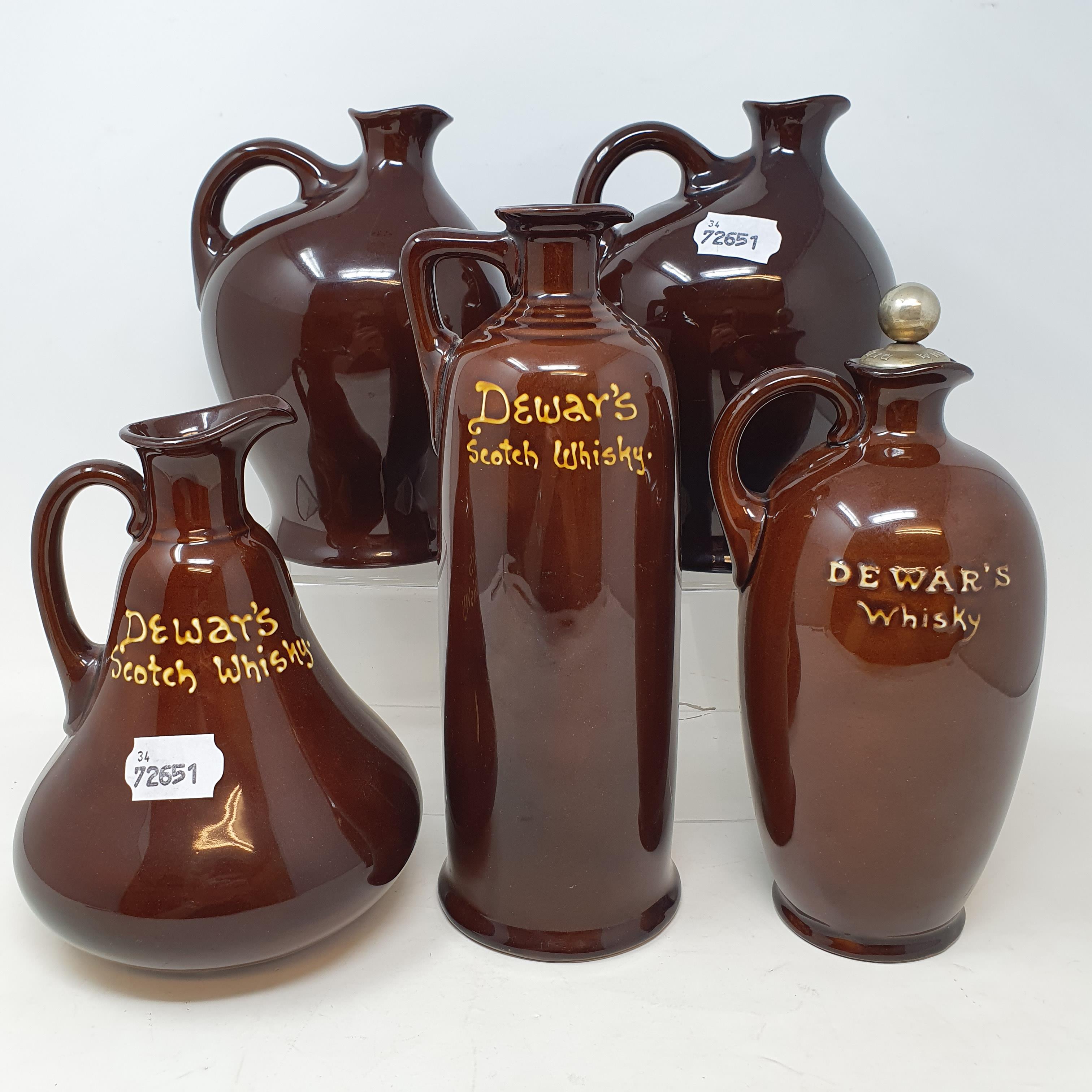 A Royal Doulton Kingsware Bonnie Prince Charlie water jug, Dewar's Whisky mark to base, and four - Image 3 of 3