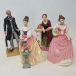 Four Royal Doulton figures, Miss Kay, HN3659, Florence Nightingale, HN3144, Sir Henry Doulton,