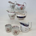 Assorted 18th century and later Staffordshire ceramics to include New Hall and other makers with