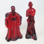 Two Royal Doulton flambe figures, The Genie, HN2999, boxed, and Confucius, HN3314, both boxed (2)