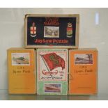 Three GWR jigsaw puzzles, a Cunard White Star jigsaw puzzle, all boxed, and a group of Shell Classic