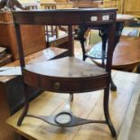 A George III mahogany corner wash stand, 60 cm wide