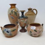 Four Royal Doulton Series Ware jugs, The Old Curiosity Shop, Oliver Twist, Oliver Asks for More, and