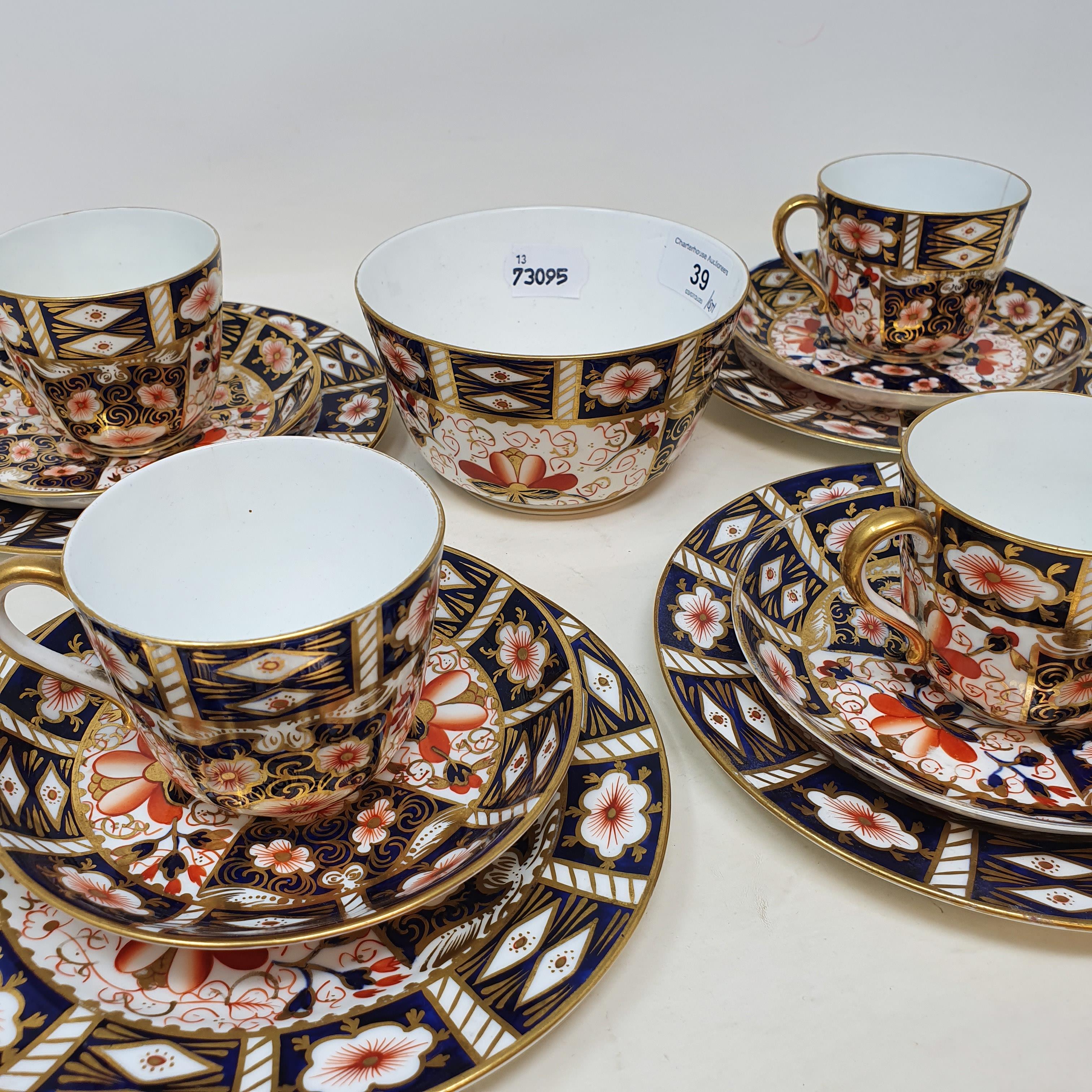A Royal Crown Derby Imari pattern (2451) thirteen-piece part tea service comprising four cups, - Image 2 of 4