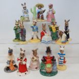 A group of Royal Doulton Bunnykins figures, including Little Miss Muffet Bunnykins, DB240, Mary Mary