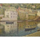 Edwin J Broad, (British), a Cornish harbour, monogrammed EJB, oil on canvas, 51 x 60 cm