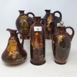 A Royal Doulton Kingsware Bonnie Prince Charlie water jug, Dewar's Whisky mark to base, and four