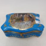 A Sevres style box and cover, 20 cm wide Report by RB Modern