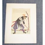 Kuniyoshi - Two Japanese woodblock prints, ?Hayami Mitsutaka? and ?Kaiga Tomonobu?, each pencil