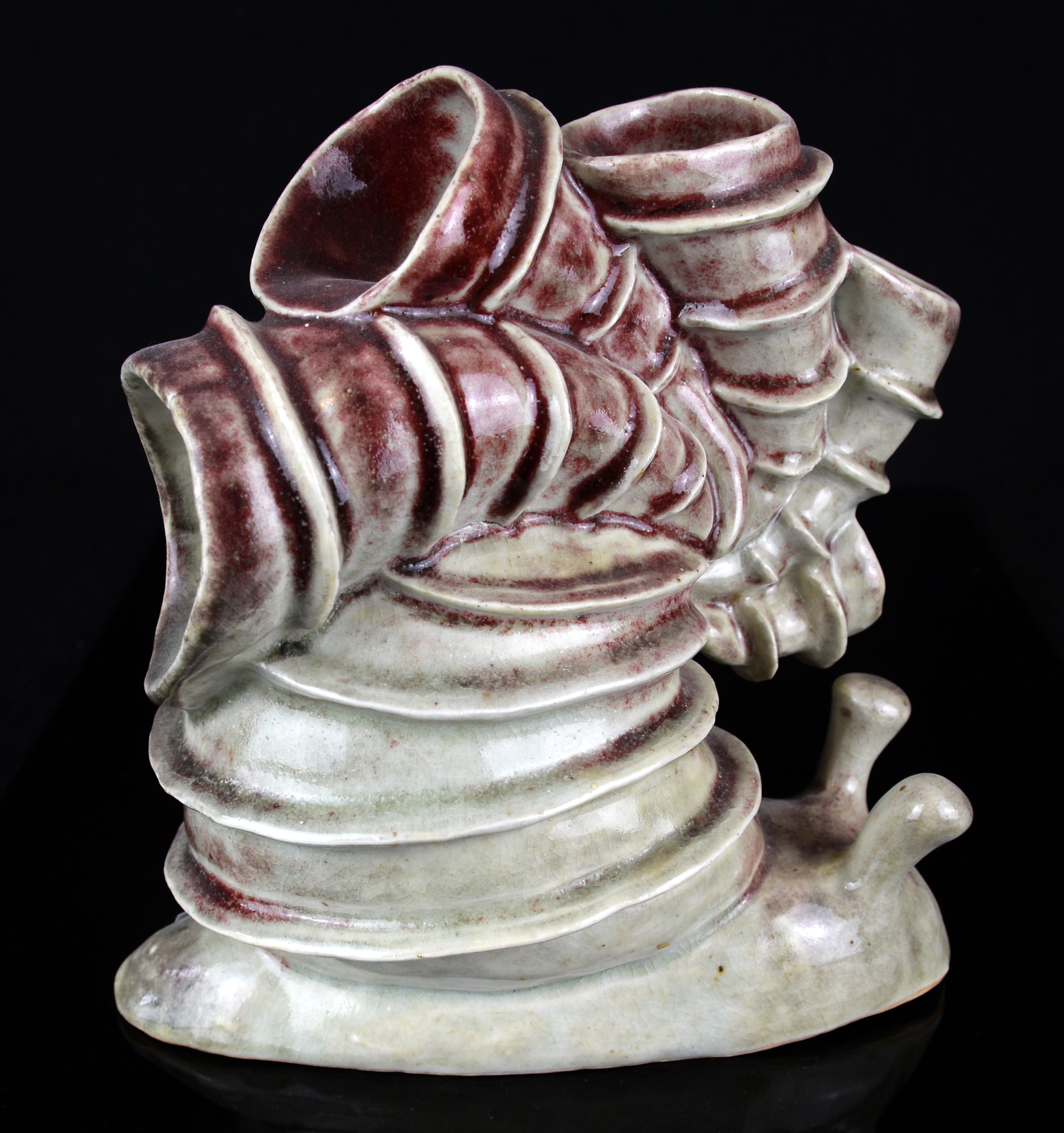James Walford (1913-2003), two unusual pieces of studio pottery: a sculpture in the form of a