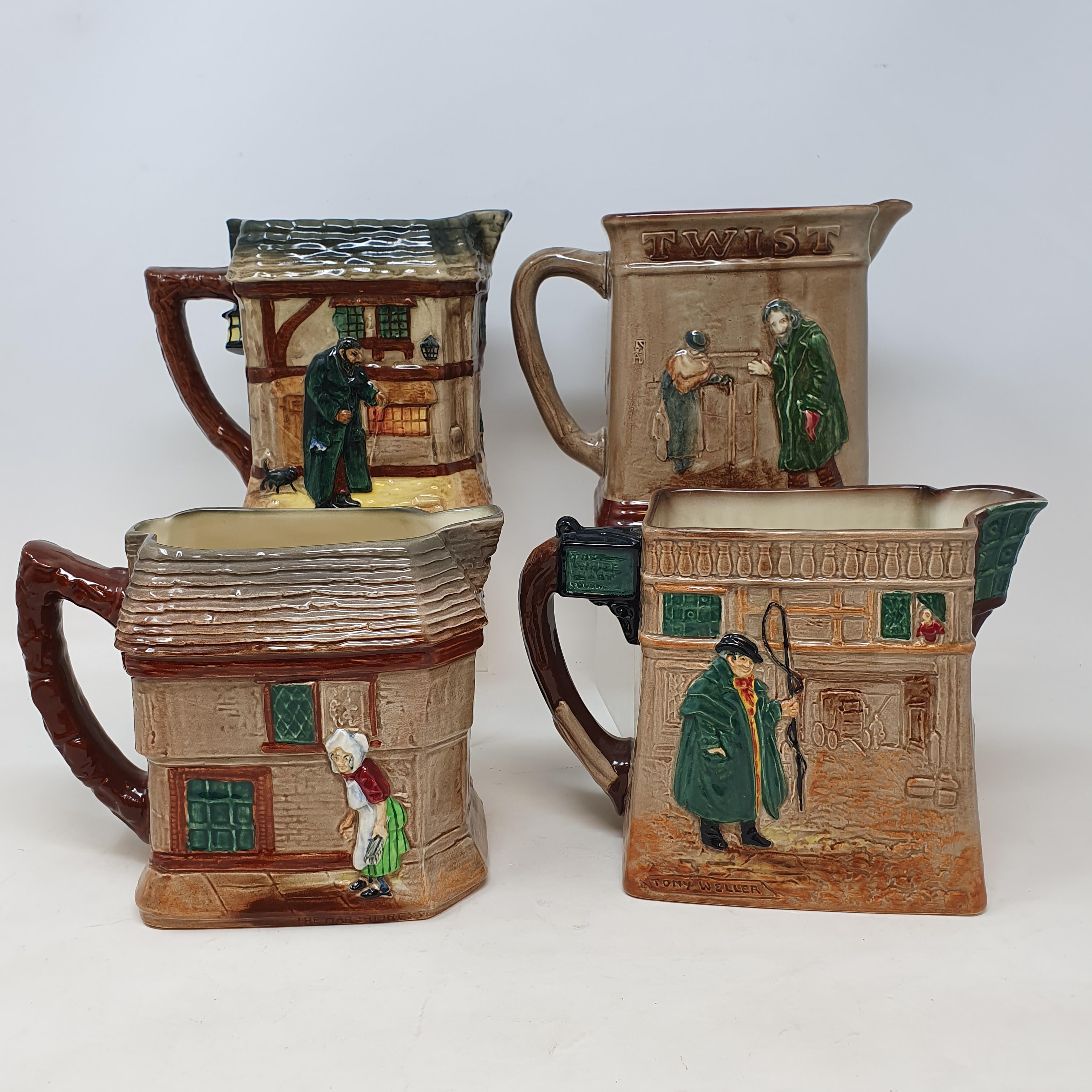 Four Royal Doulton Series Ware jugs, The Old Curiosity Shop, Oliver Twist, Oliver Asks for More, and - Image 4 of 5