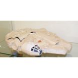 Star Wars - a group of toys including Kenner Slave 1, Millennium Falcon Vehicle and Ewok Village (