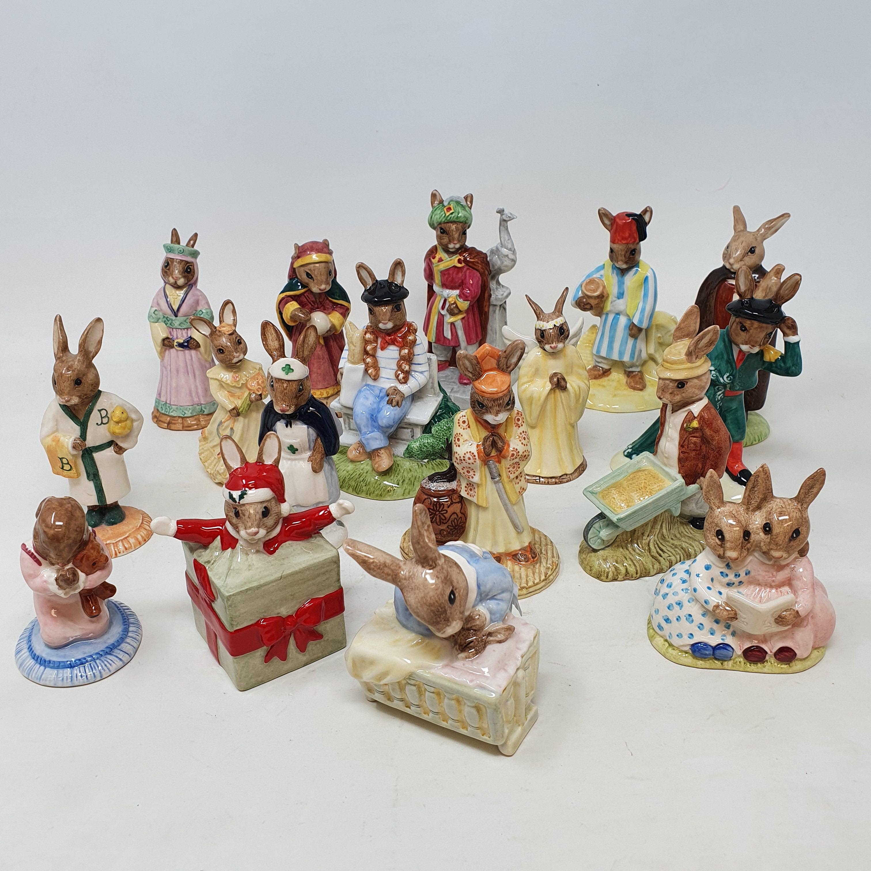 A group of Royal Doulton Bunnykins figures, including Bridesmaid Bunnykins, DD173, Maid Marion