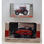 A collection of boxed model tractors and agricultural machinery, makers to include Mccormick,