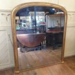 A late Victorian overmantel mirror, 125 cm wide