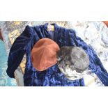 Assorted ladies hats, shoes, clothing and other textiles (qty), removal cost B