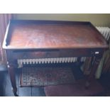 A Victorian mahogany washstand, on tapering turned legs, 106 cm wide, removal cost B Report by RB